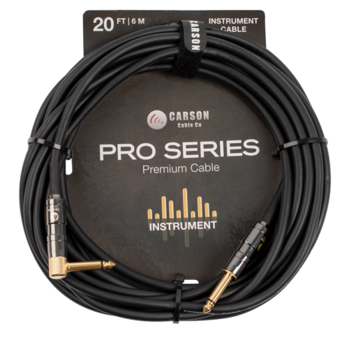 Carson Pro Series 20ft Premium Instrument Cable (Right Angle to Straight)