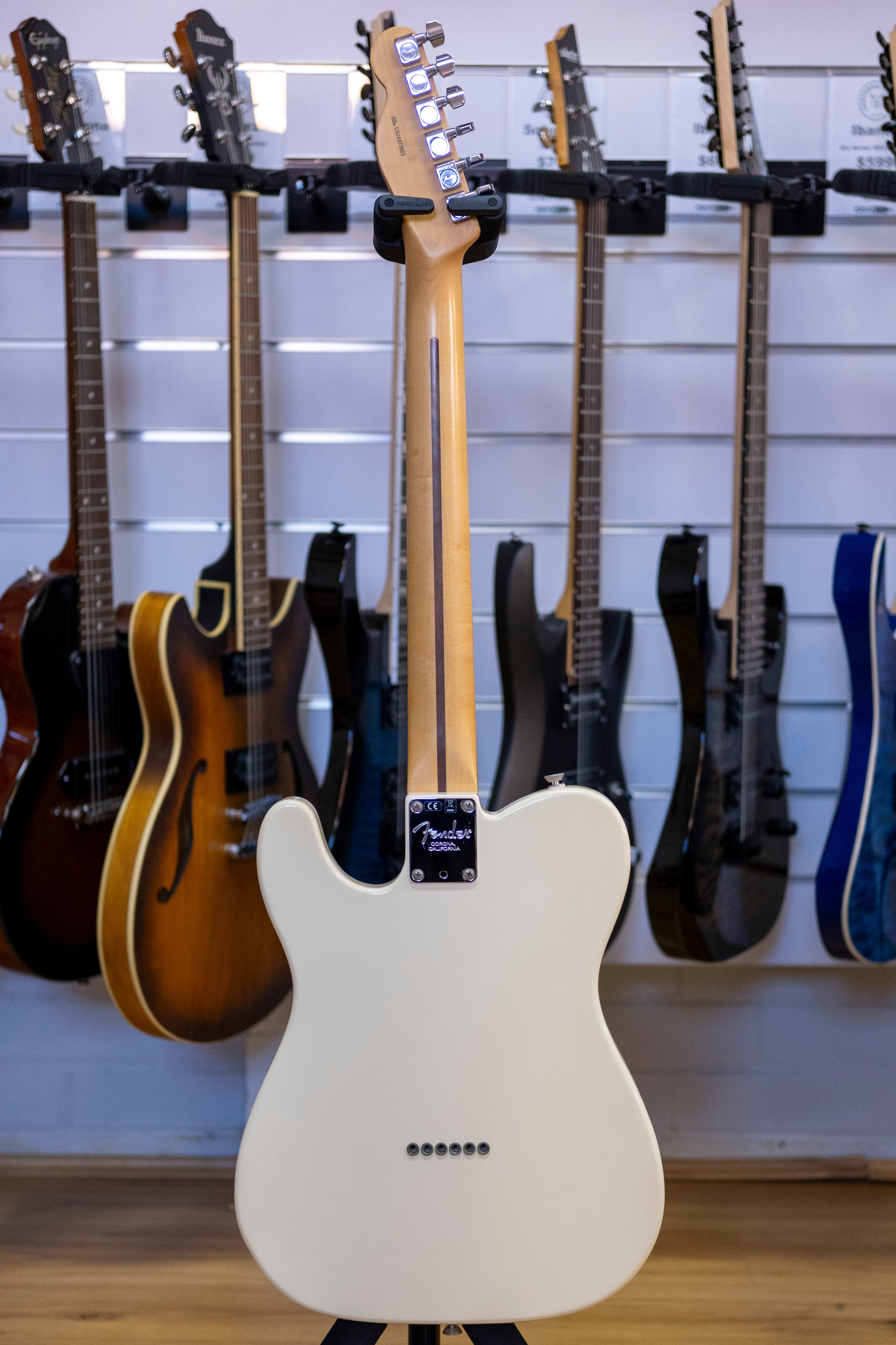 Fender American Pro Series Telecaster Electric Guitar (Olympic White) (Pre-Owned)