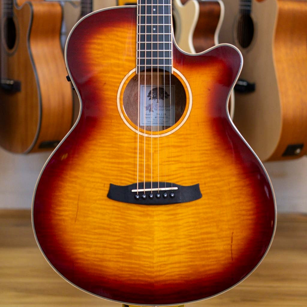 Tanglewood Winterleaf Exotic Superfolk Acoustic Electric Guitar (Tiger Flame Maple)