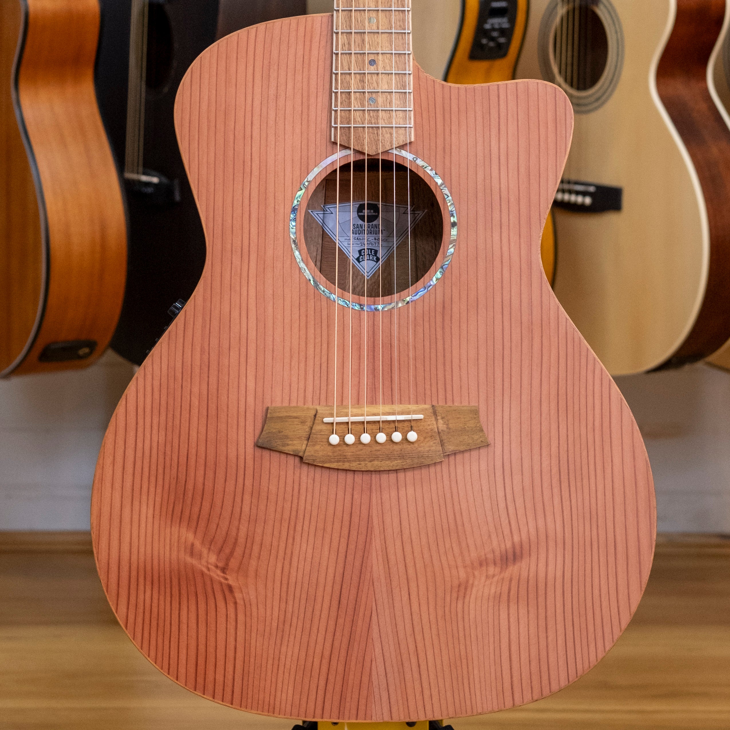 Cole Clark Studio Series Grand Auditorium Acoustic Electric Guitar (Redwood/Silky Oak)