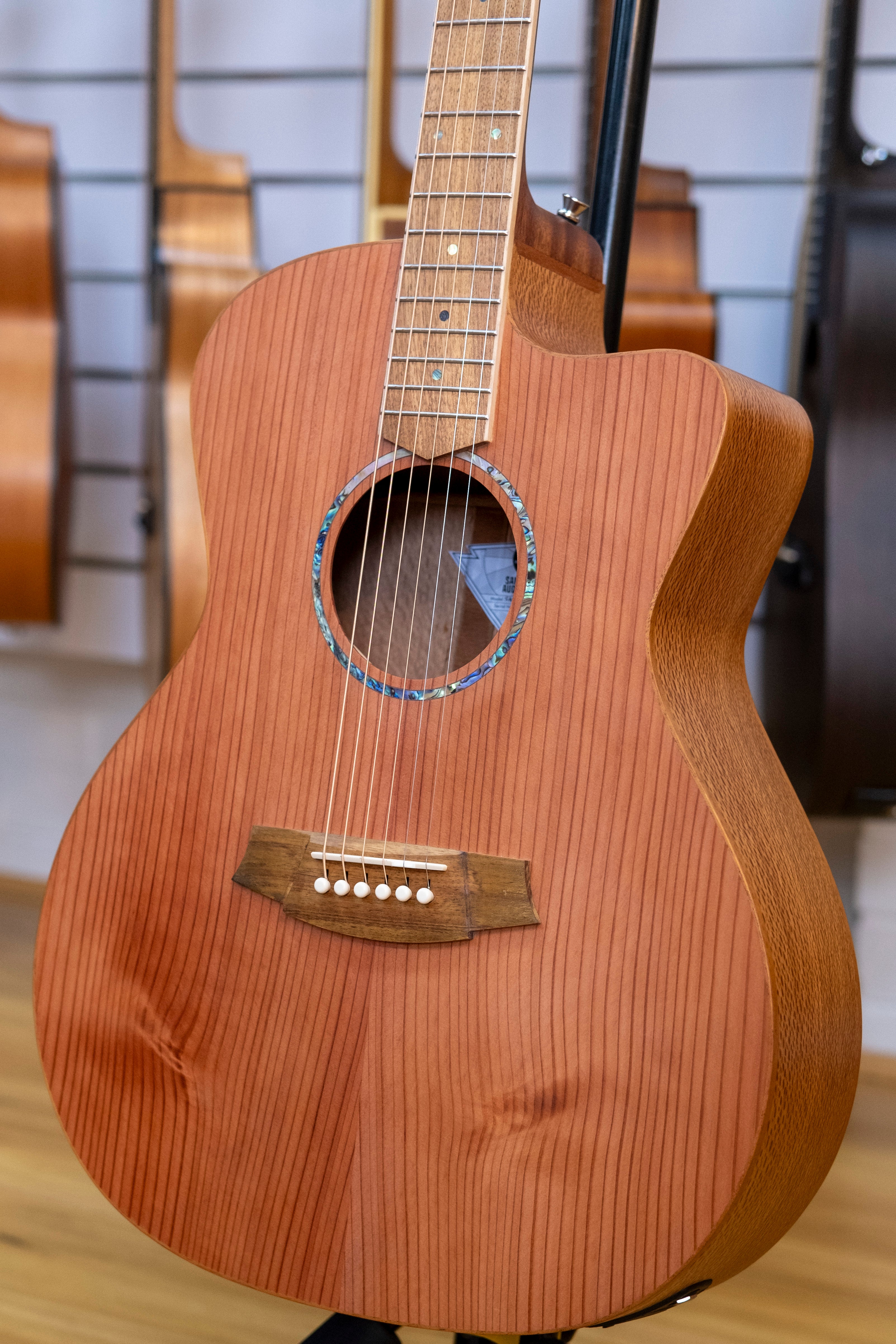 Cole Clark Studio Series Grand Auditorium Acoustic Electric Guitar (Redwood/Silky Oak)