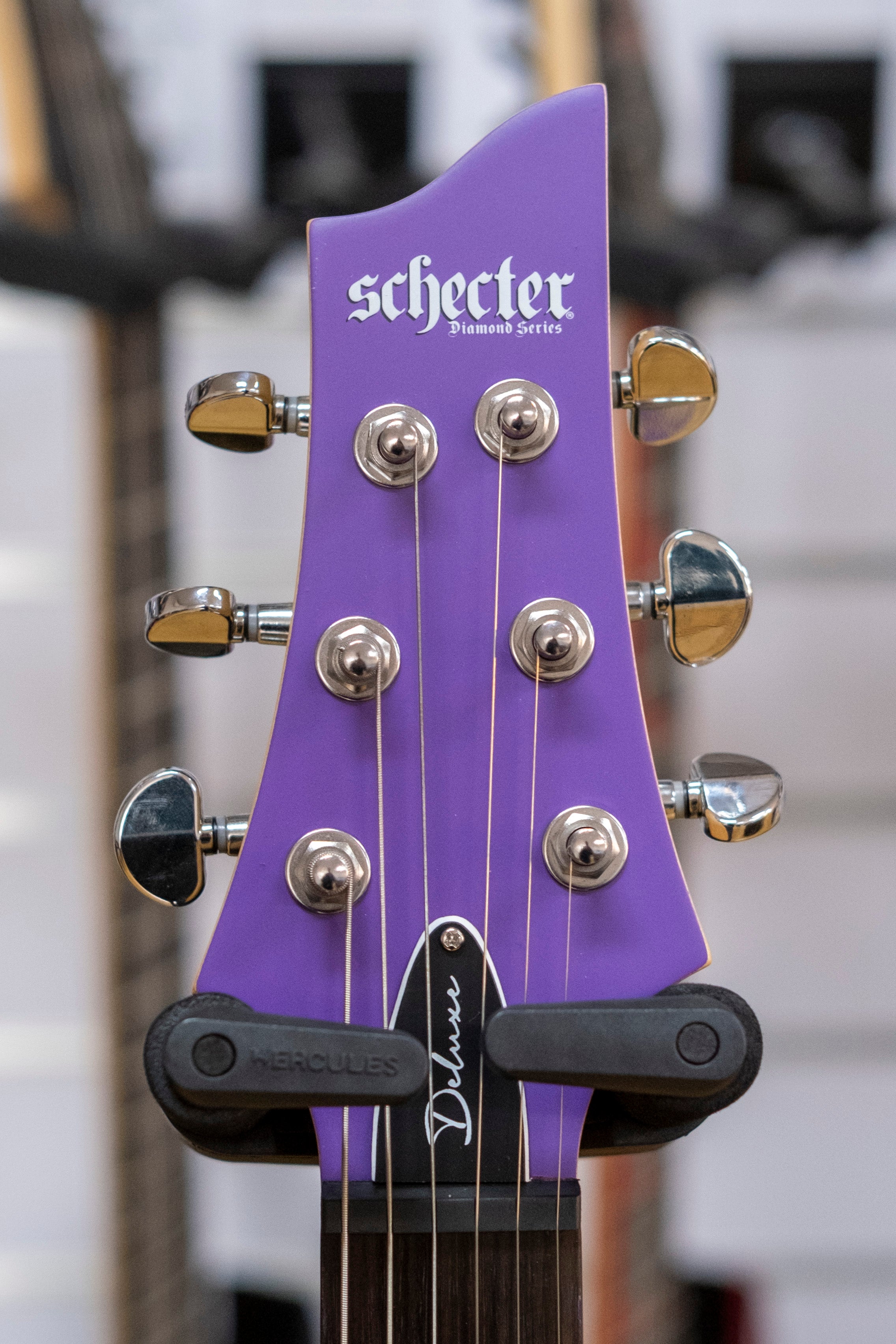 Schecter C-6 Deluxe Electric Guitar (Satin Purple)