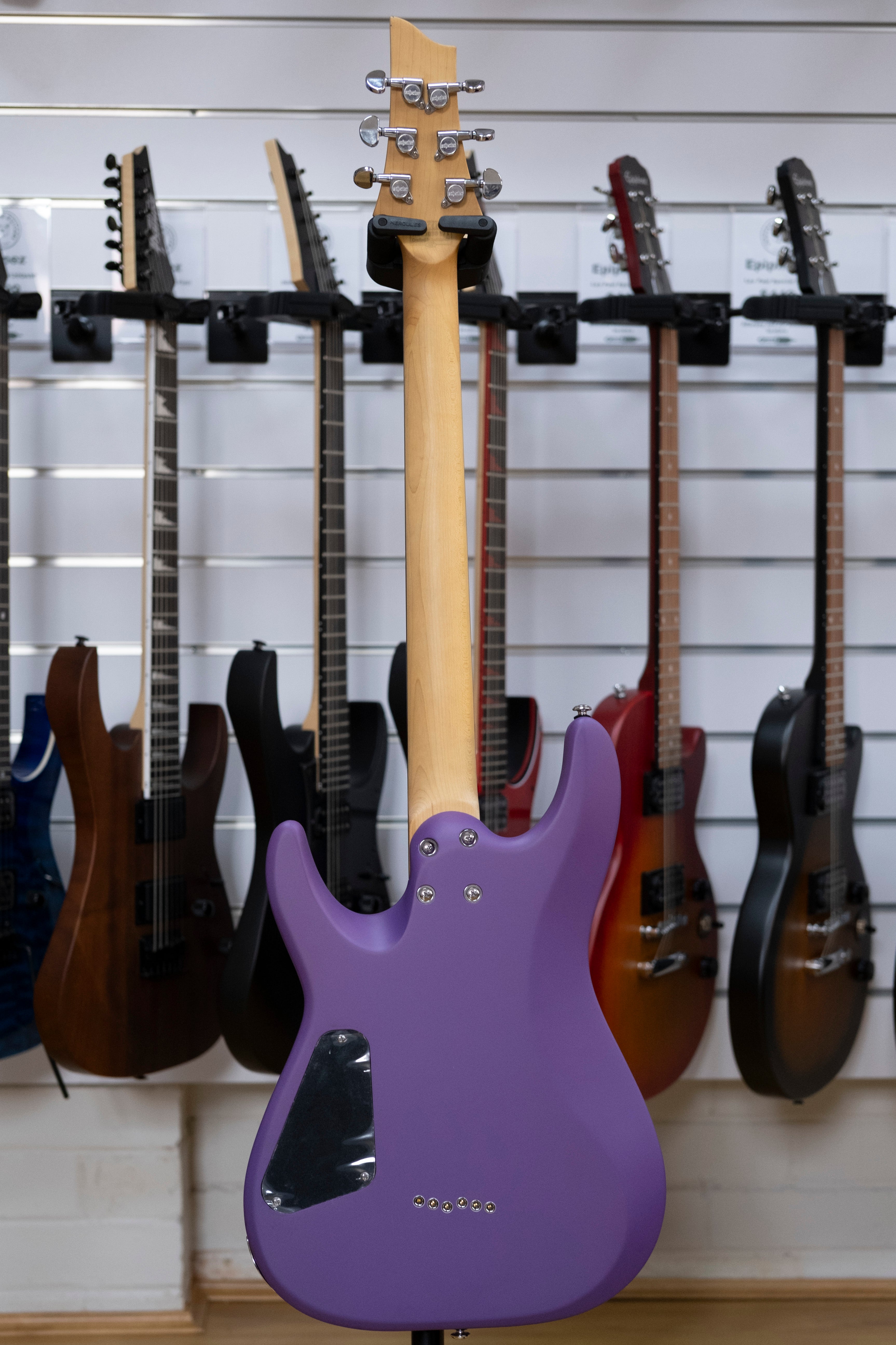 Schecter C-6 Deluxe Electric Guitar (Satin Purple)