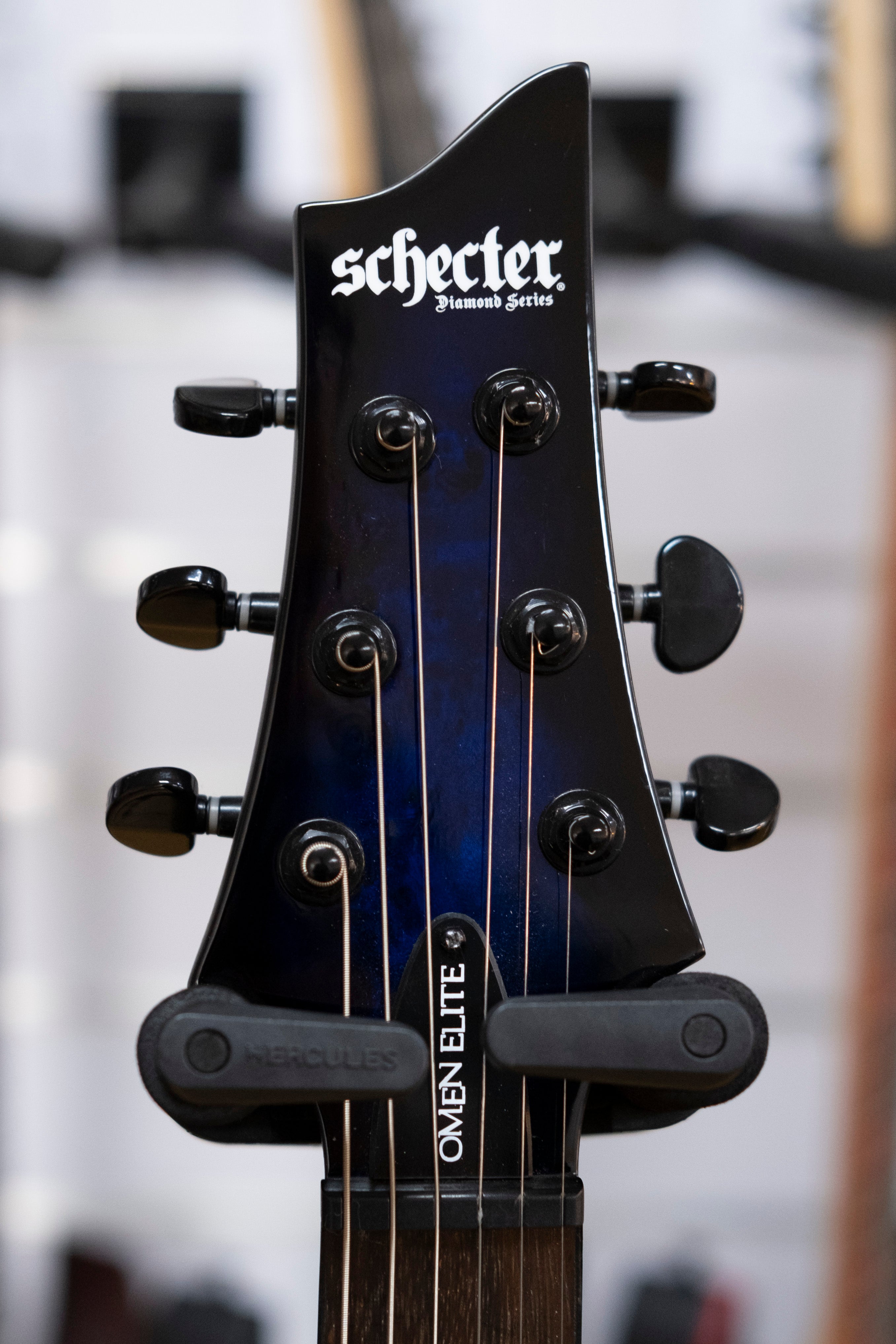 Schecter Omen Elite-6 Electric Guitar (See Thru Blue Burst)