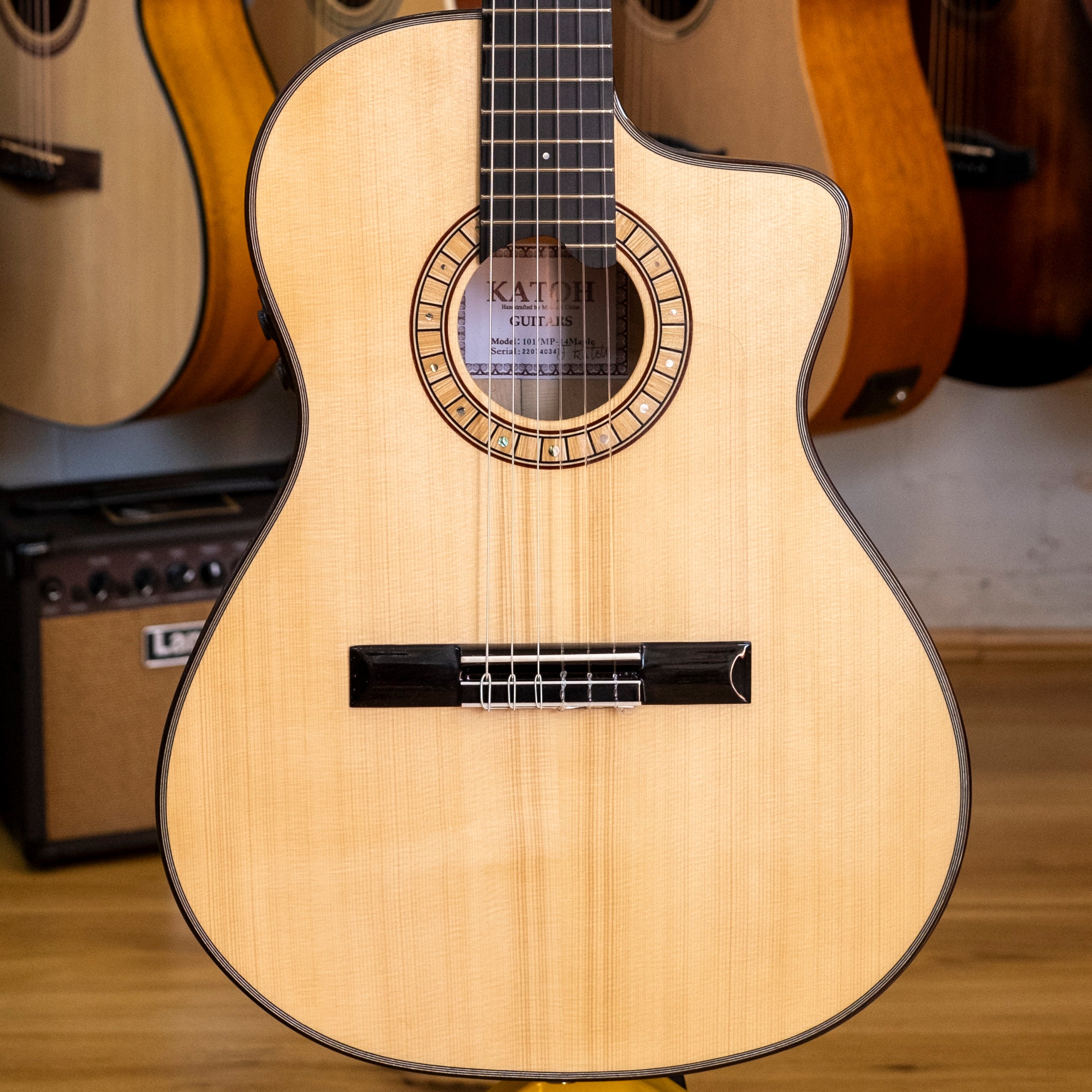 Katoh Crossover Series MP-14 Flame Maple Electric Classical Guitar