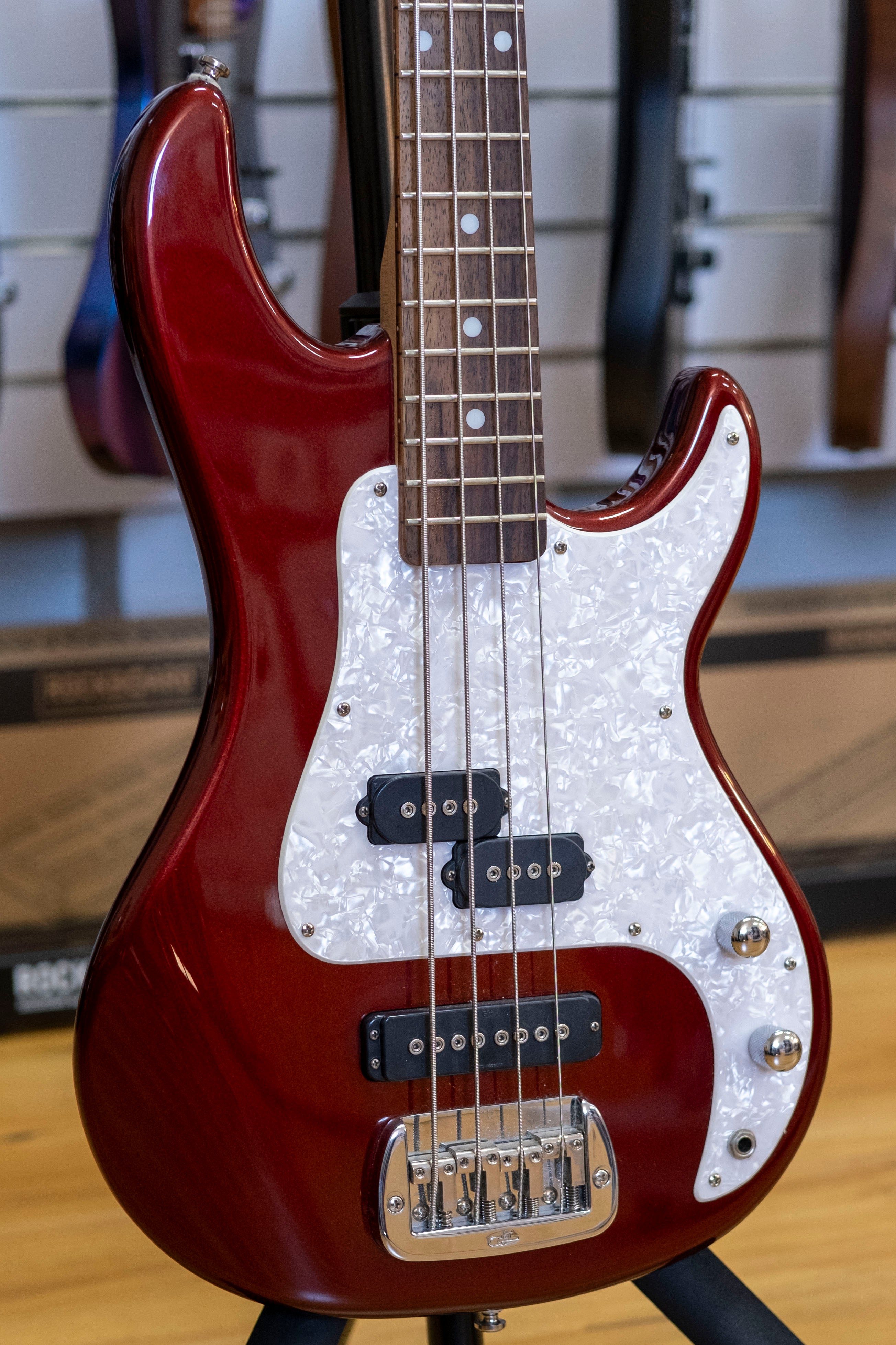 2008 G&L Tribute Series SB-2 Bass Guitar (Bordeaux Red)