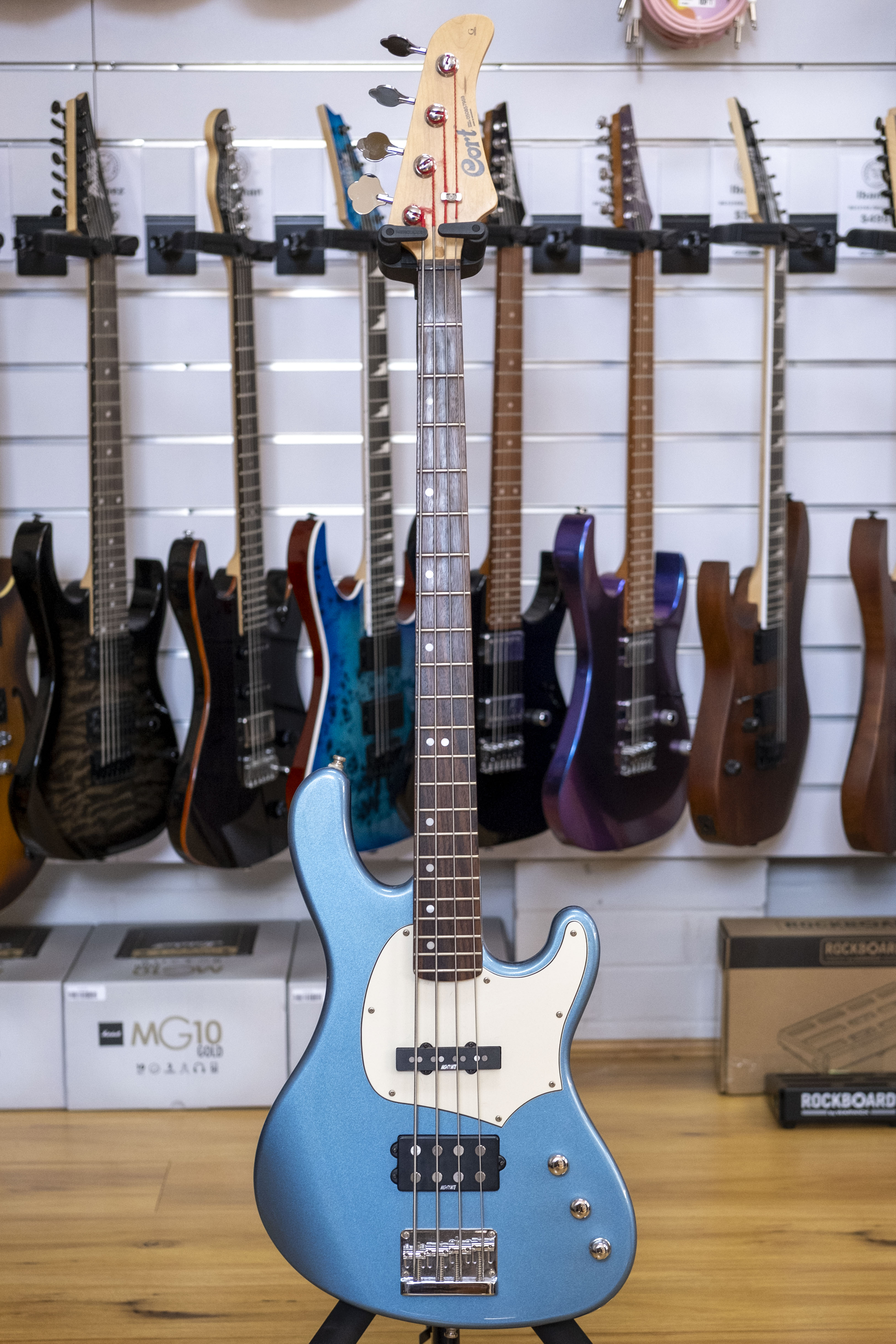 2005 Cort G Series GB34A Bass Guitar (Metallic Blue)