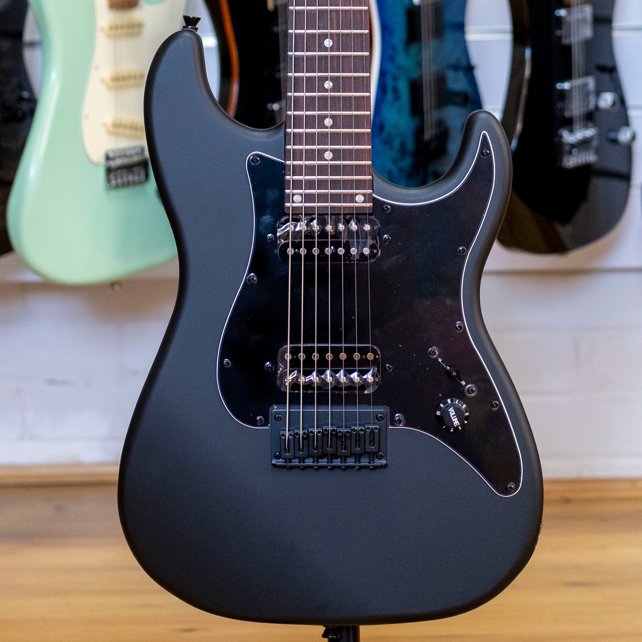 Jet Guitars JS-407 7-String Electric Guitar (Matte Black)