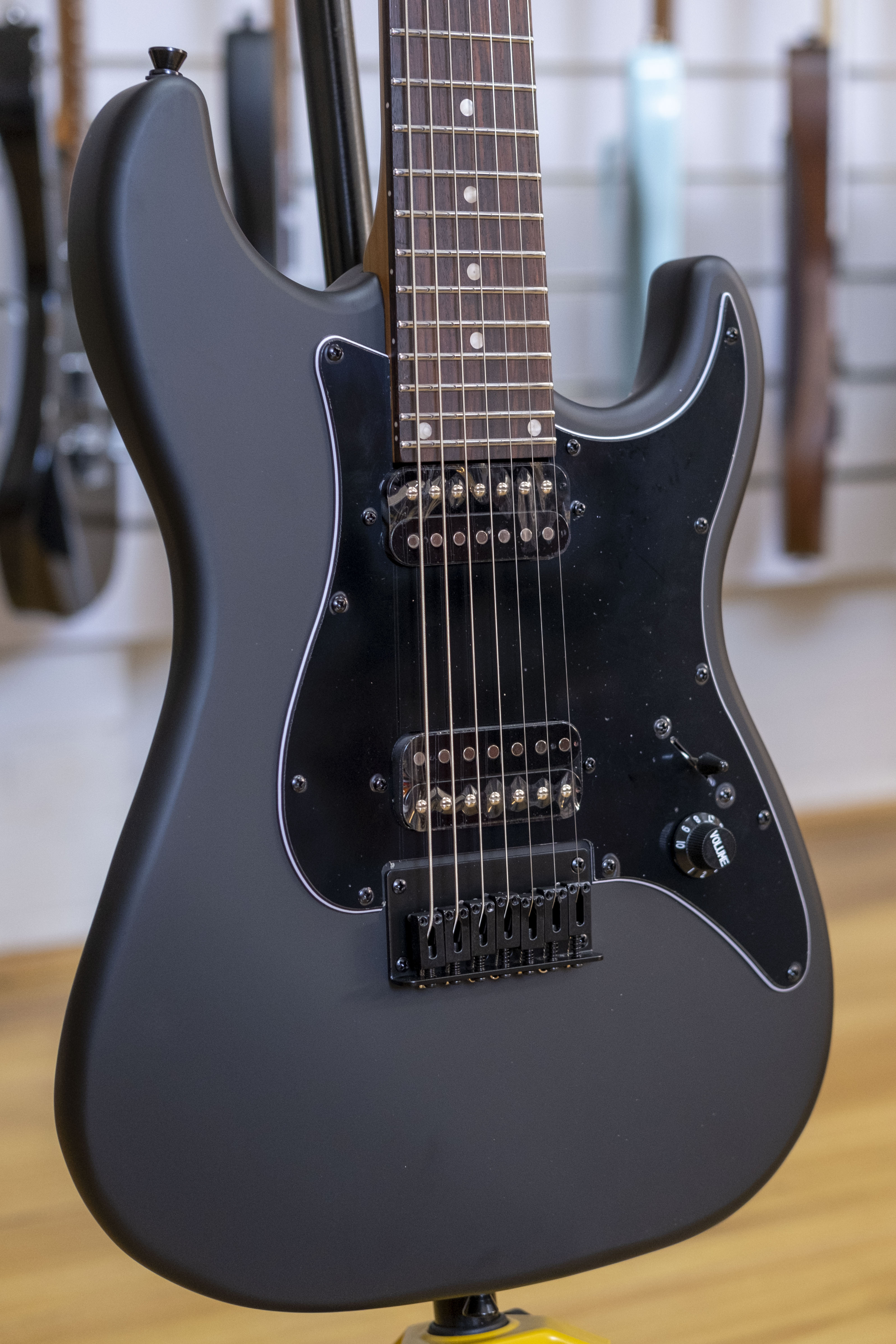 Jet Guitars JS-407 7-String Electric Guitar (Matte Black)