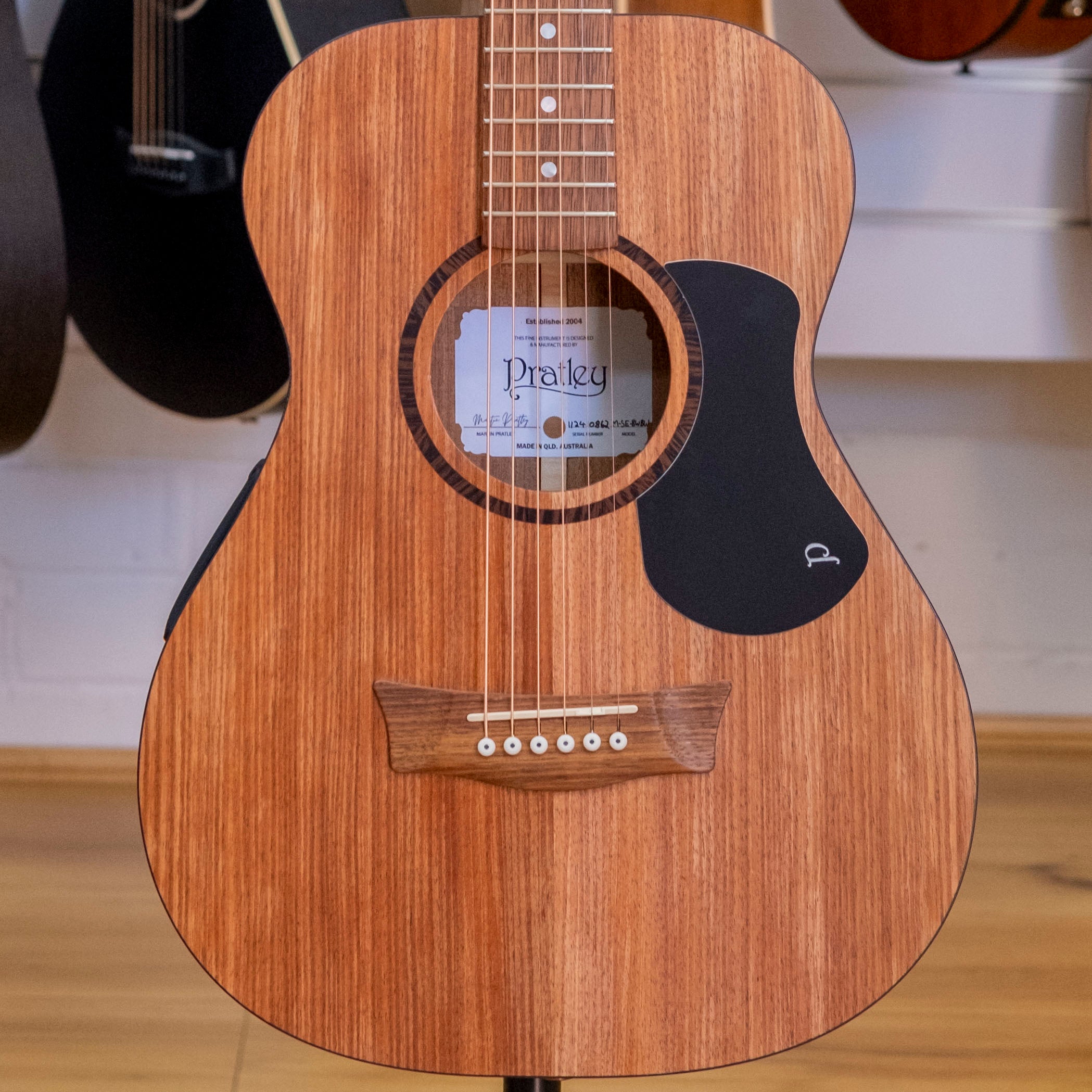 Pratley Classic Series Mini OM Acoustic Electric Guitar (All Solid Blackwood)