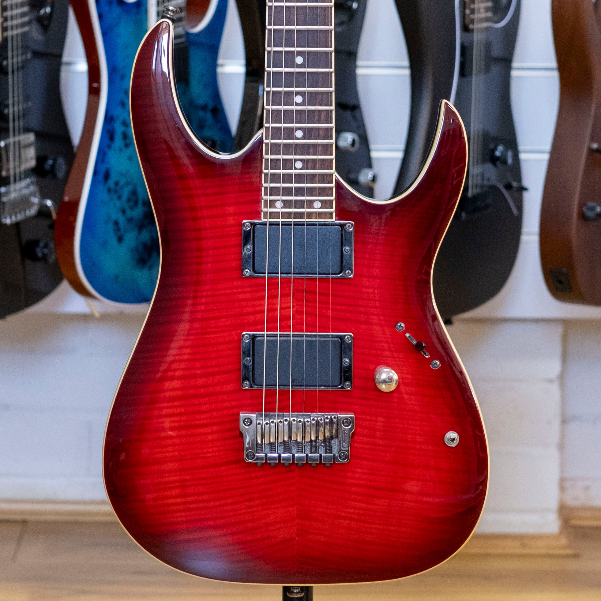 2010 Ibanez RGA42FM Electric Guitar (Transparent Red Sunburst)