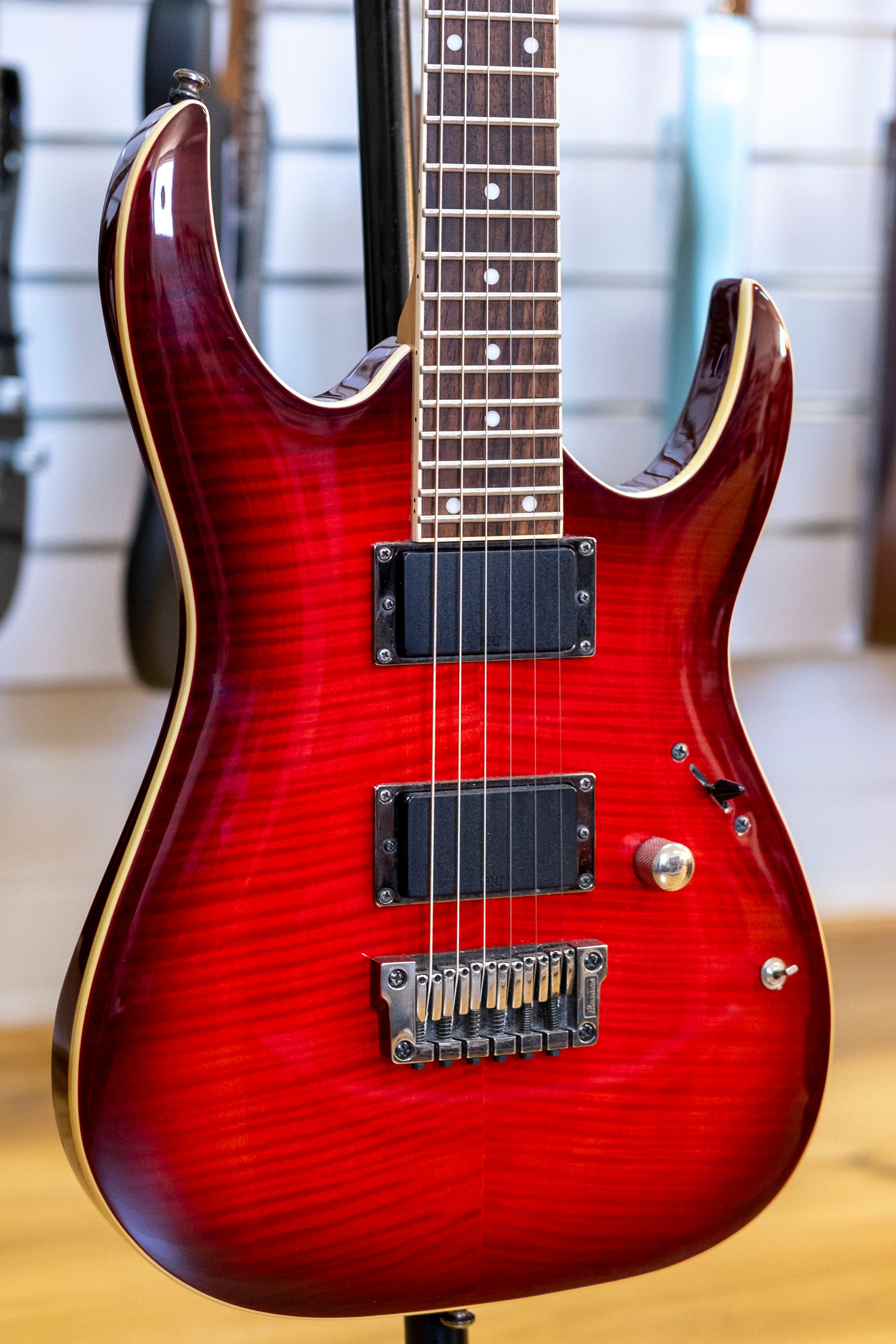 2010 Ibanez RGA42FM Electric Guitar (Transparent Red Sunburst)