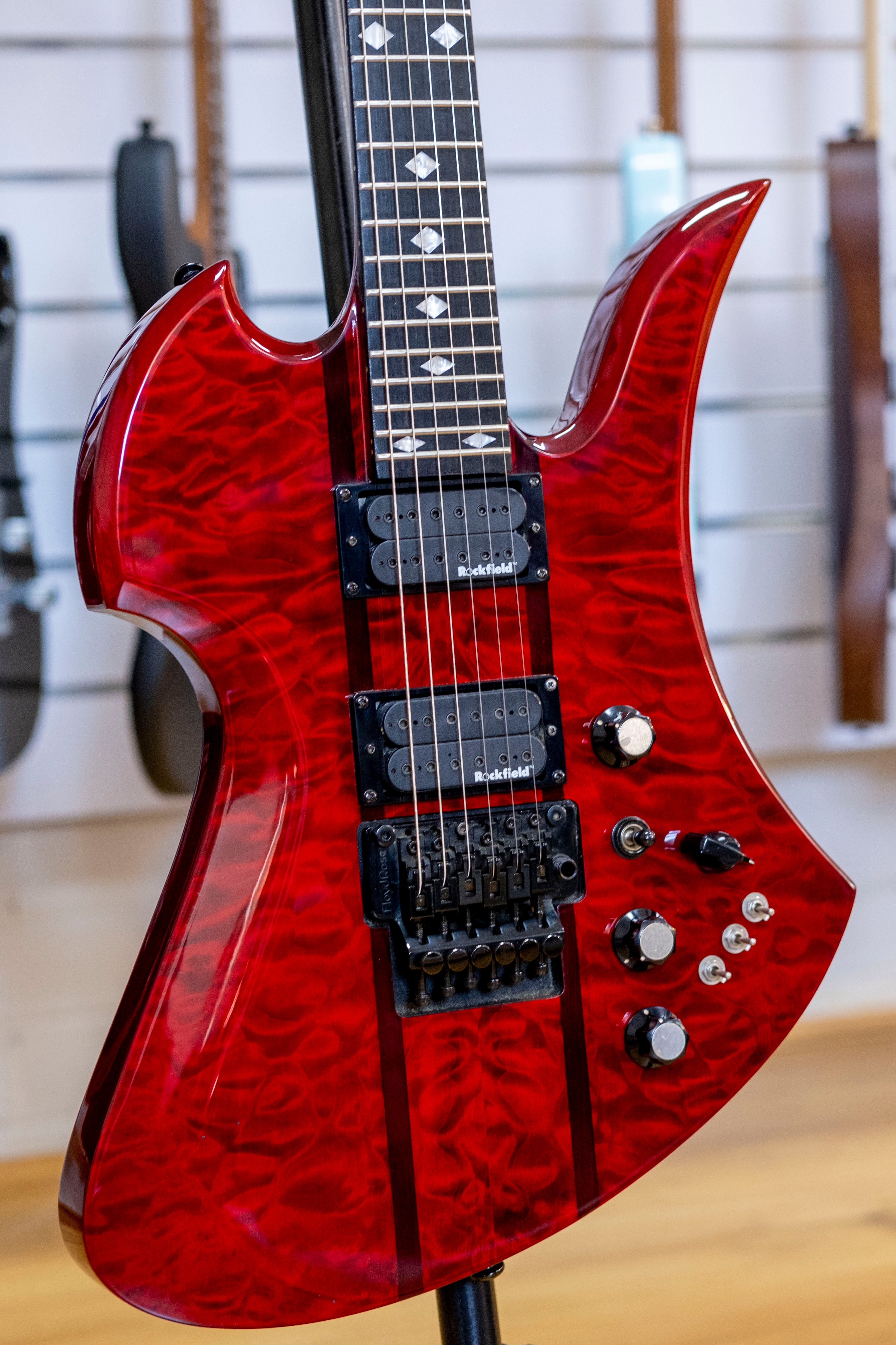 2007 BC Rich Mockingbird ST Electric Guitar (Transparent Black Cherry)