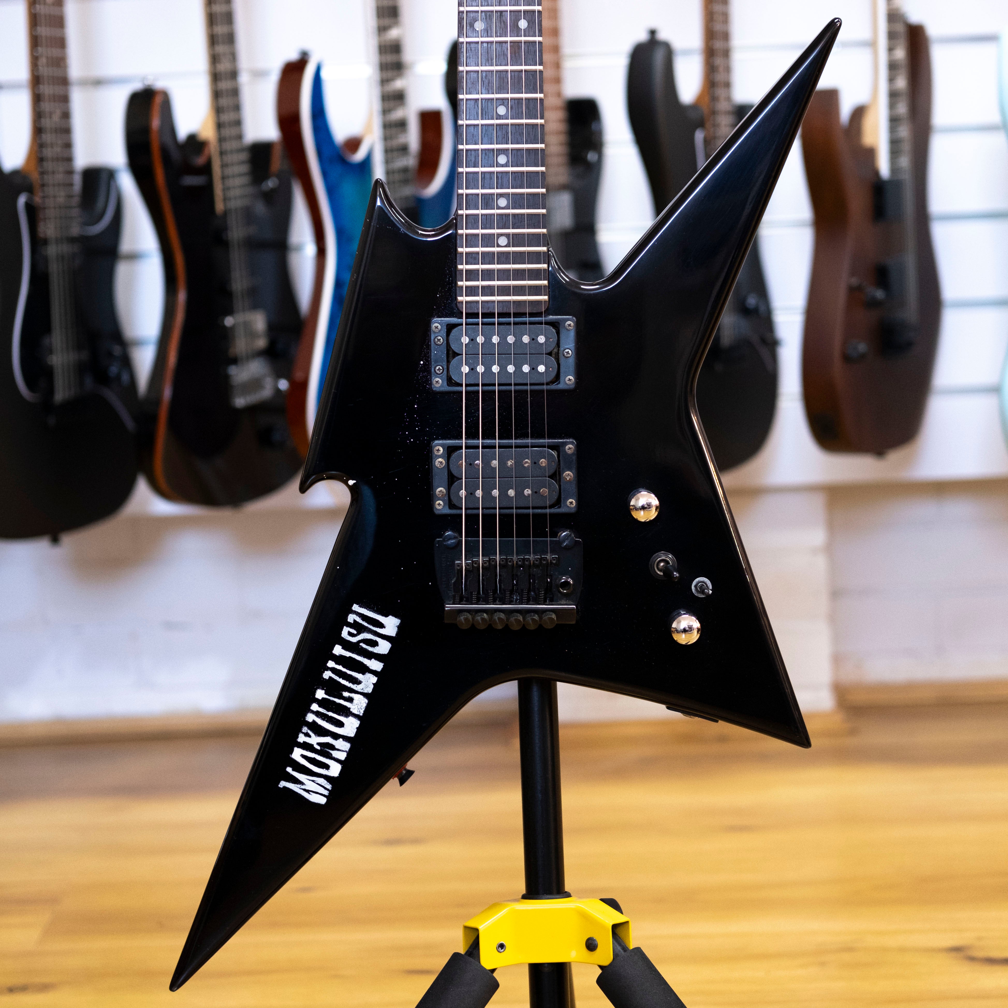 Custom 'Iron Bird' Style Electric Guitar (Black)