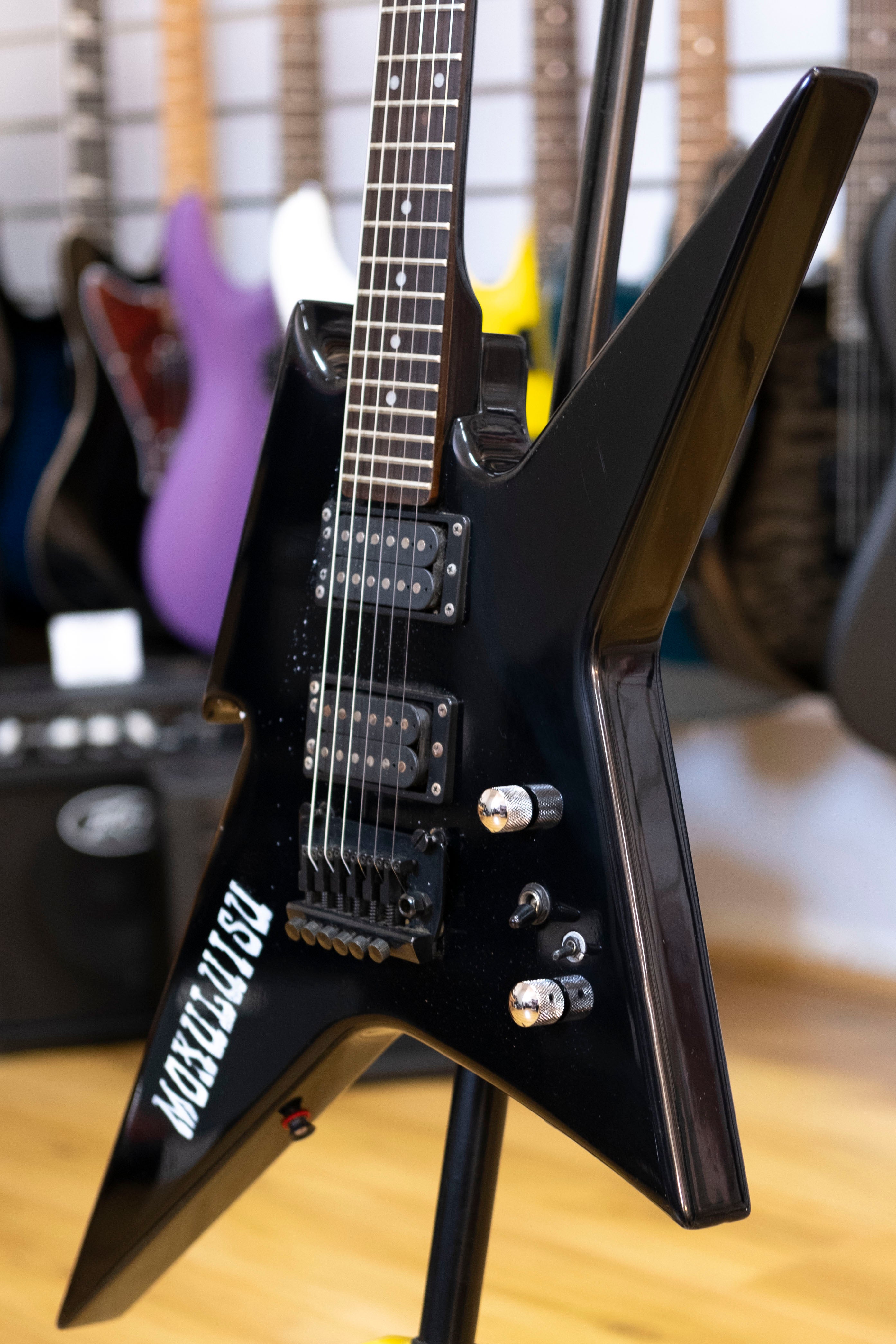 Custom 'Iron Bird' Style Electric Guitar (Black)