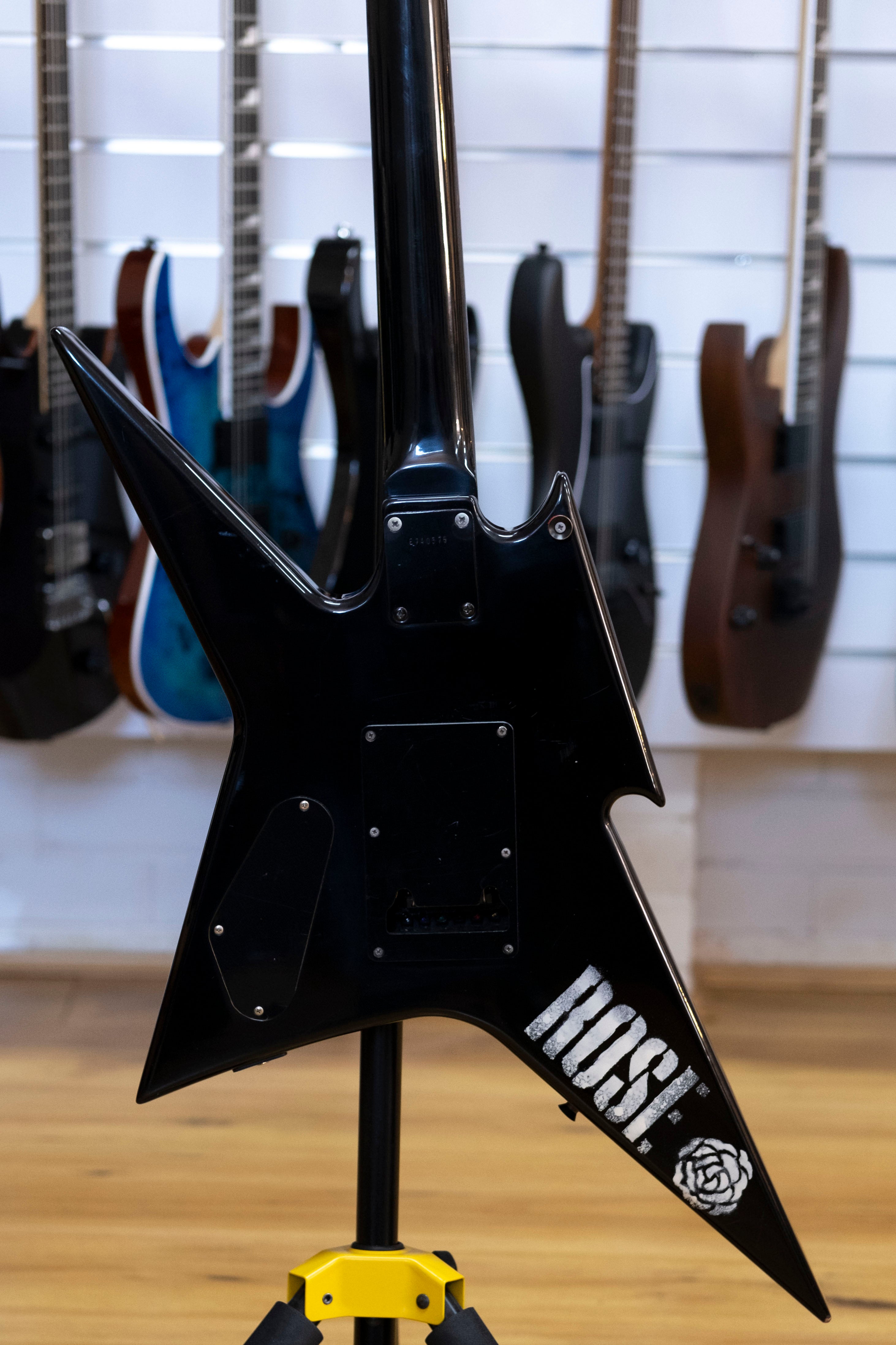 Custom 'Iron Bird' Style Electric Guitar (Black)