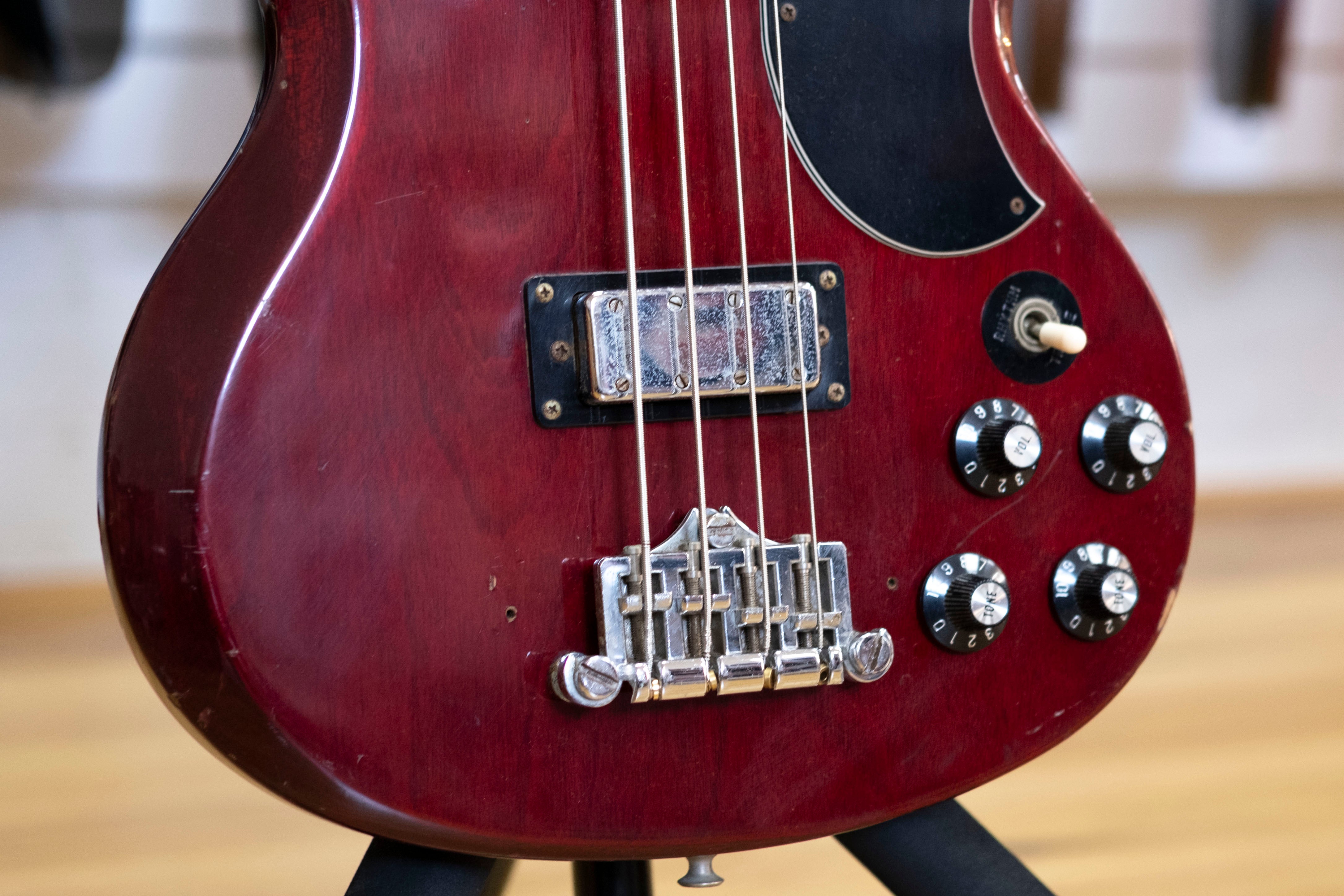 1977 Greco EB-500 'SG' Style Bass Guitar (Cherry)