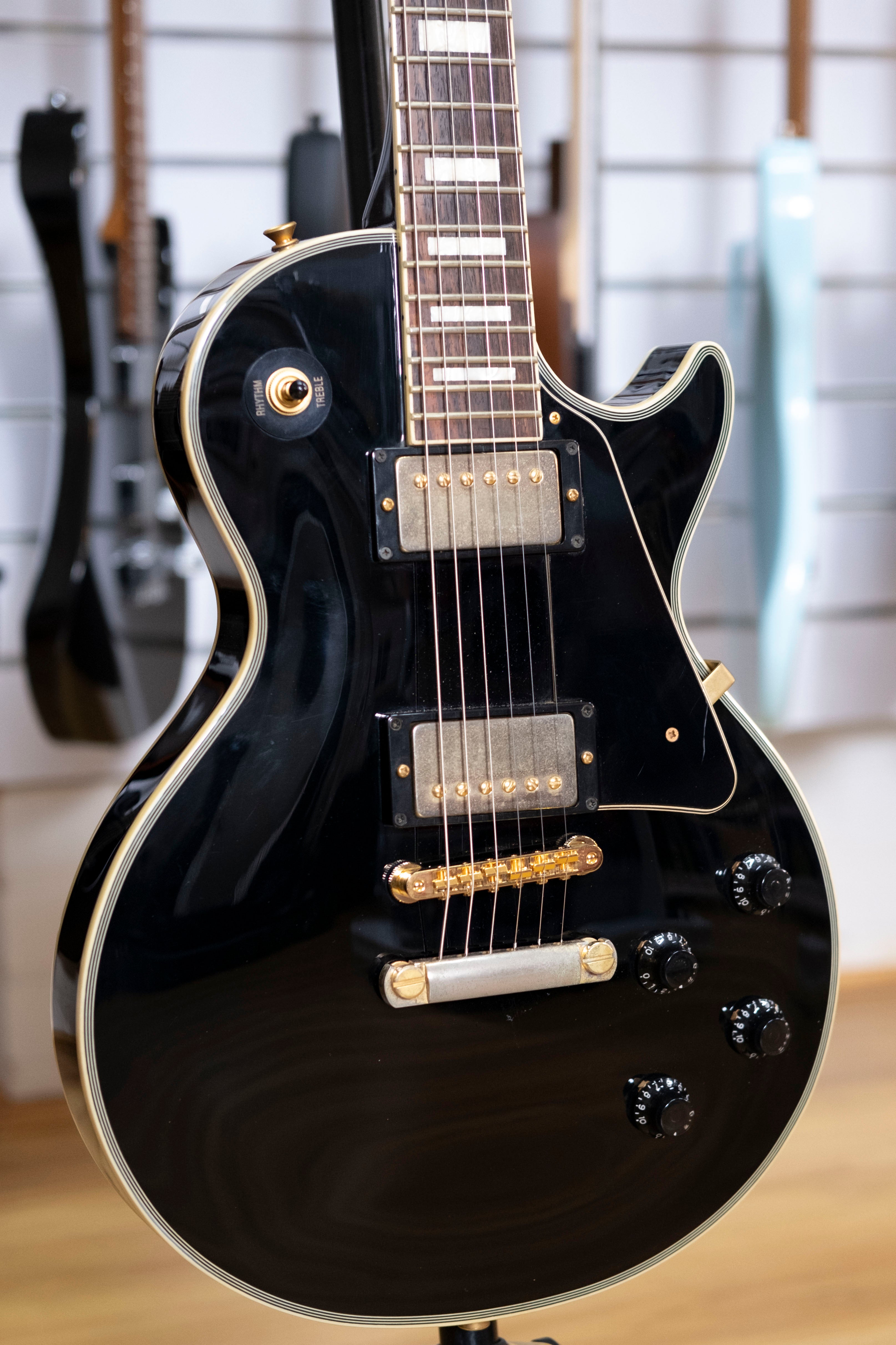 2008 Burny RLC-55 'Les Paul' Custom Style Electric Guitar (Black)