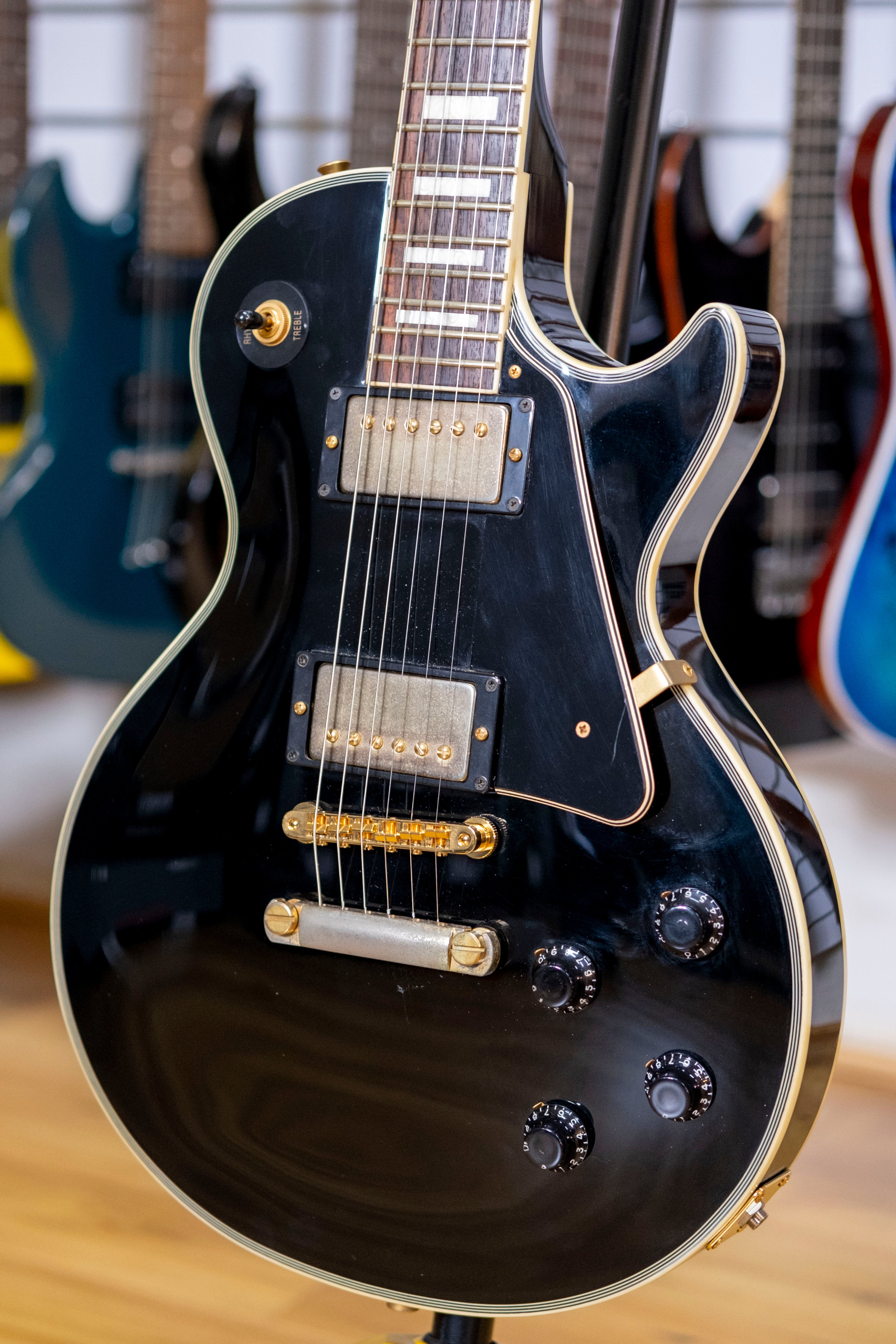 2008 Burny RLC-55 'Les Paul' Custom Style Electric Guitar (Black)