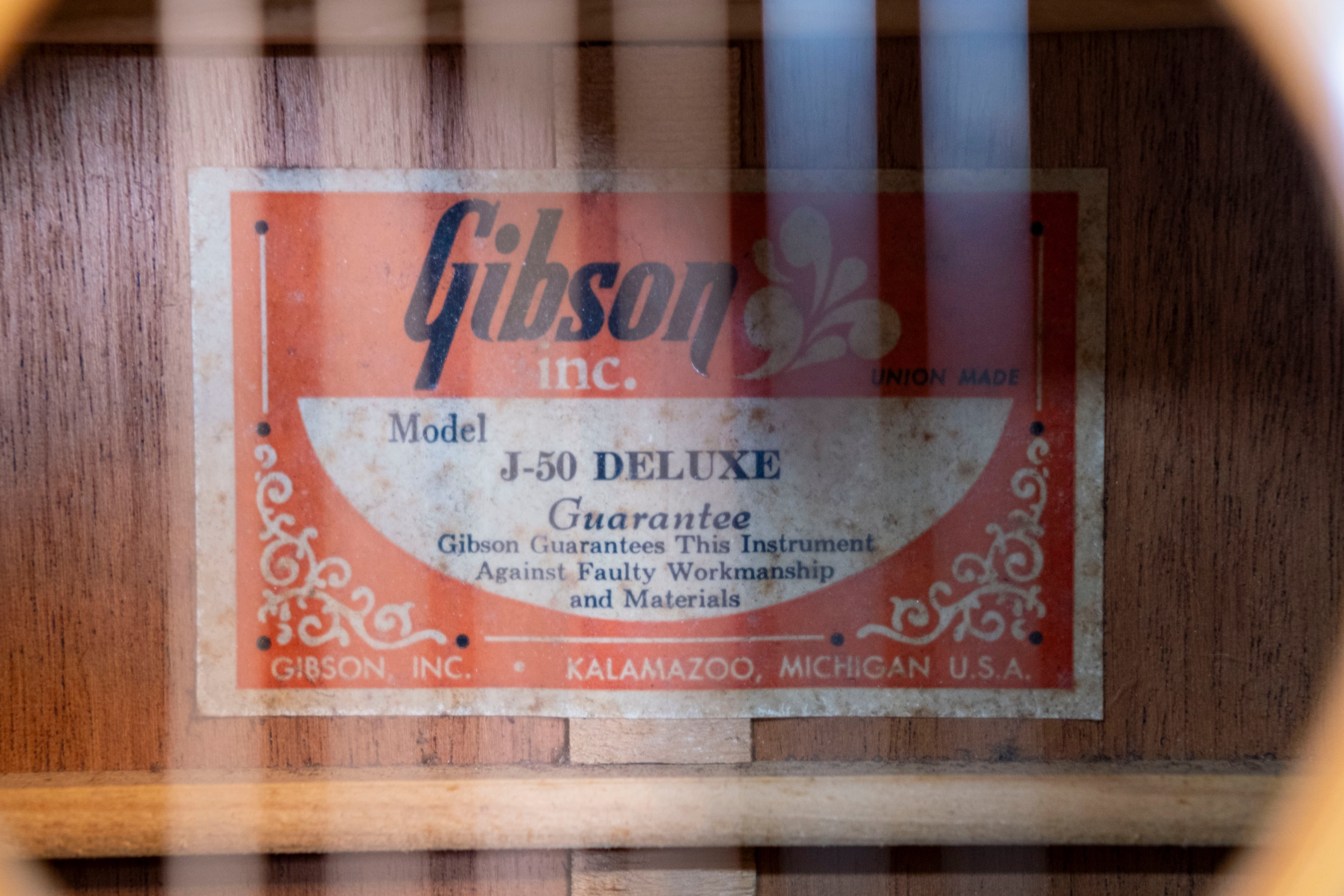 1970's Gibson J-50 Deluxe Acoustic Guitar