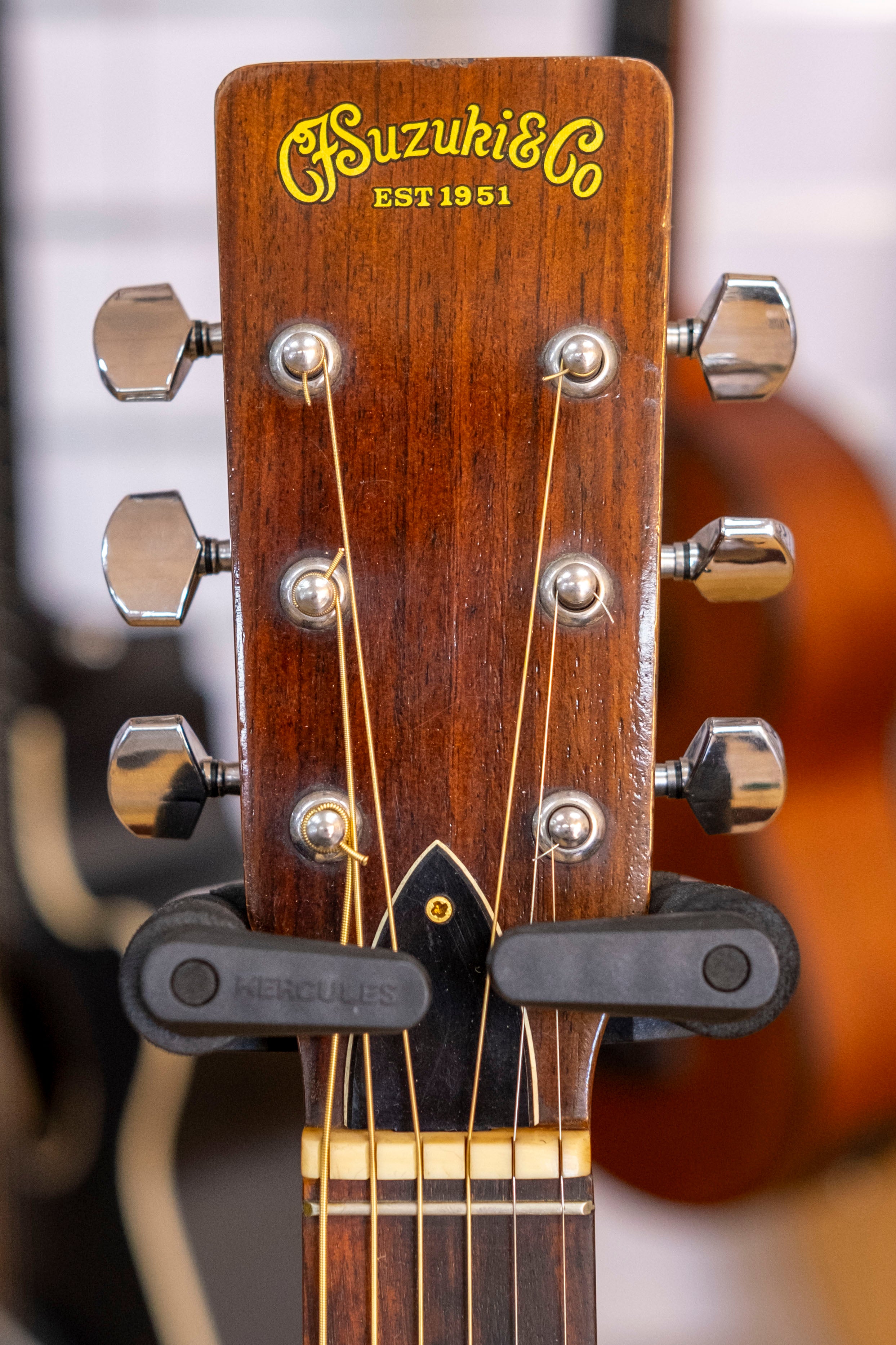 1977 Kiso Suzuki W-150 Dreadnought Acoustic Guitar