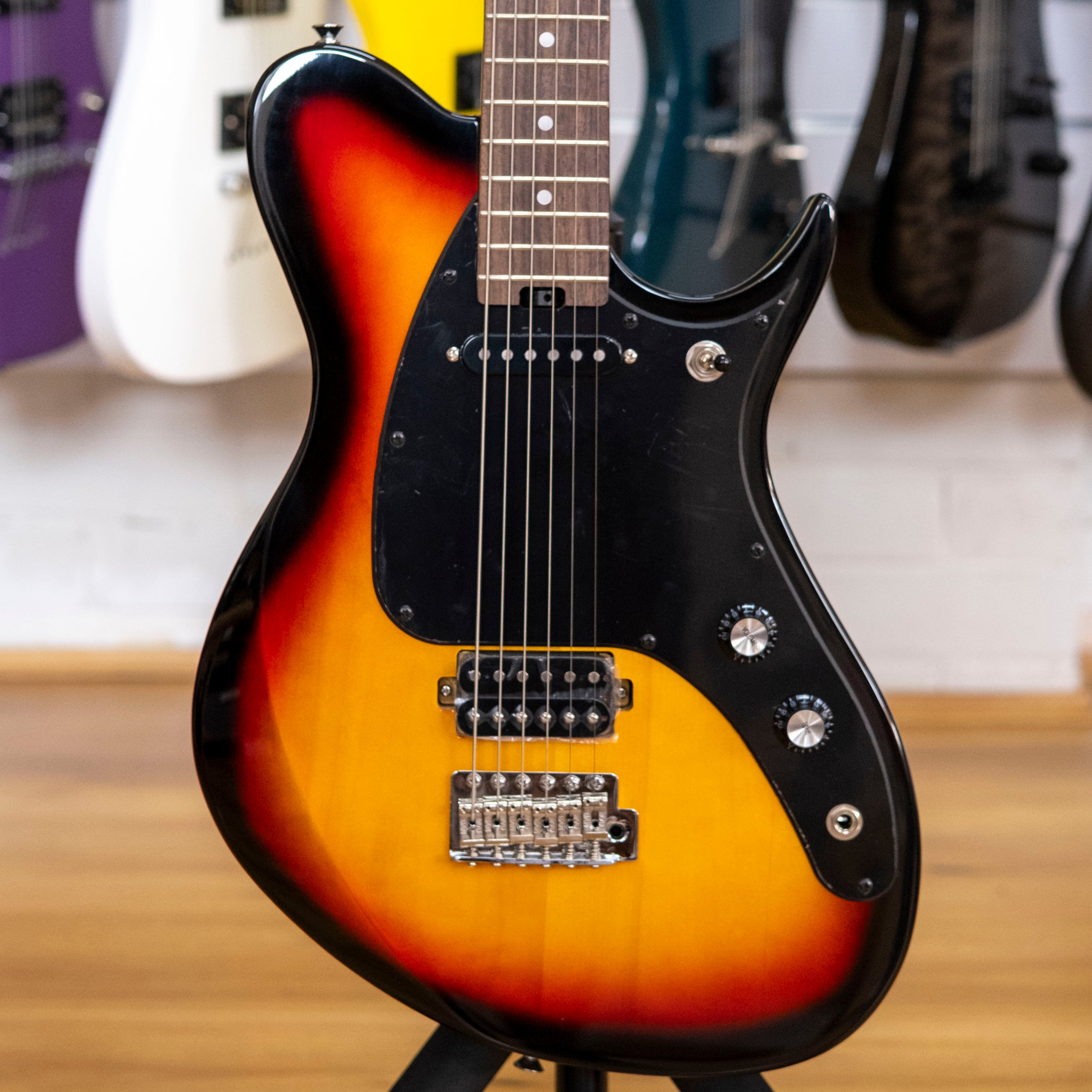 Aria Pro II Flying Joy Baritone Electric Guitar (3-Tone Sunburst)