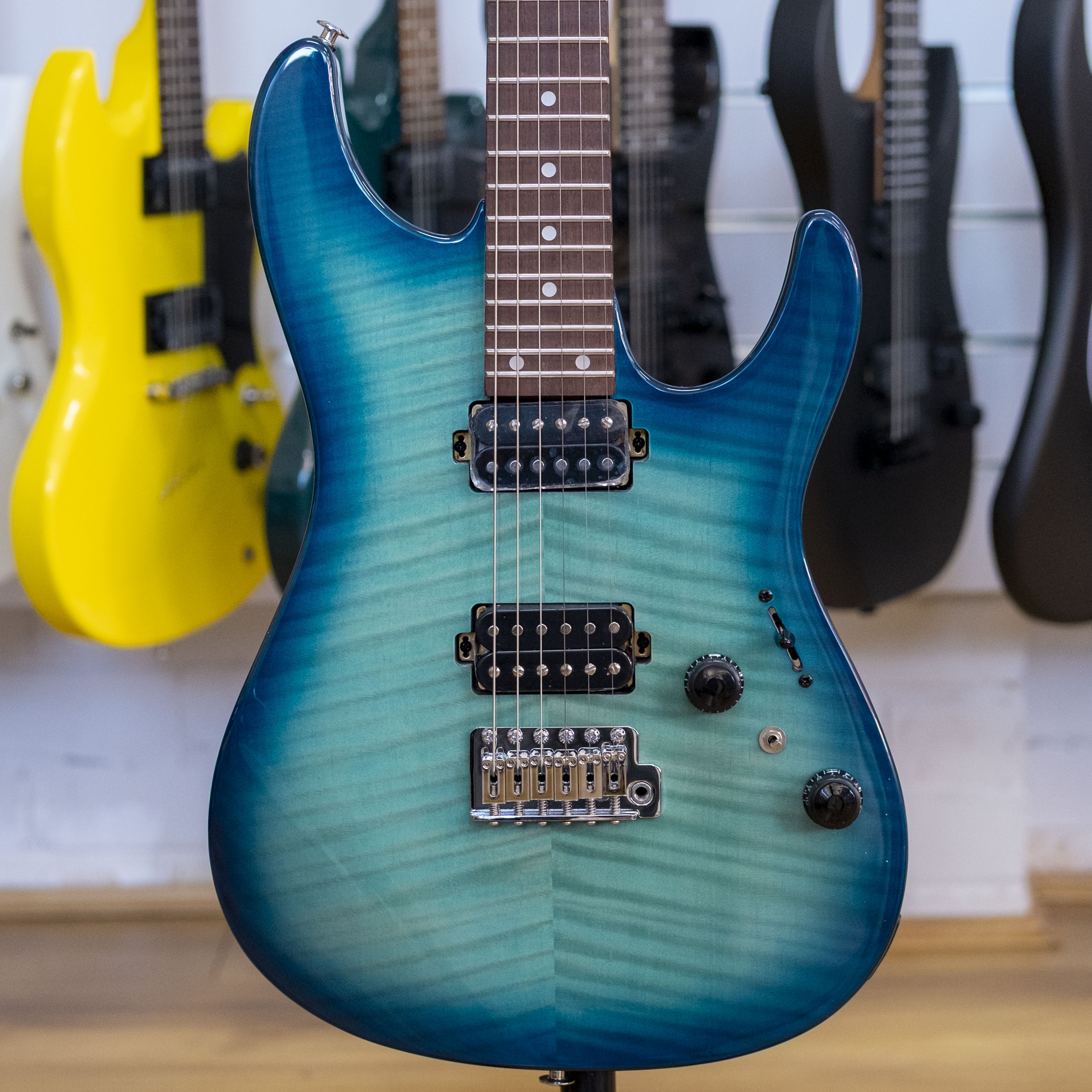 Ibanez AZ24S1F Electric Guitar (Transparent Turquoise Burst)