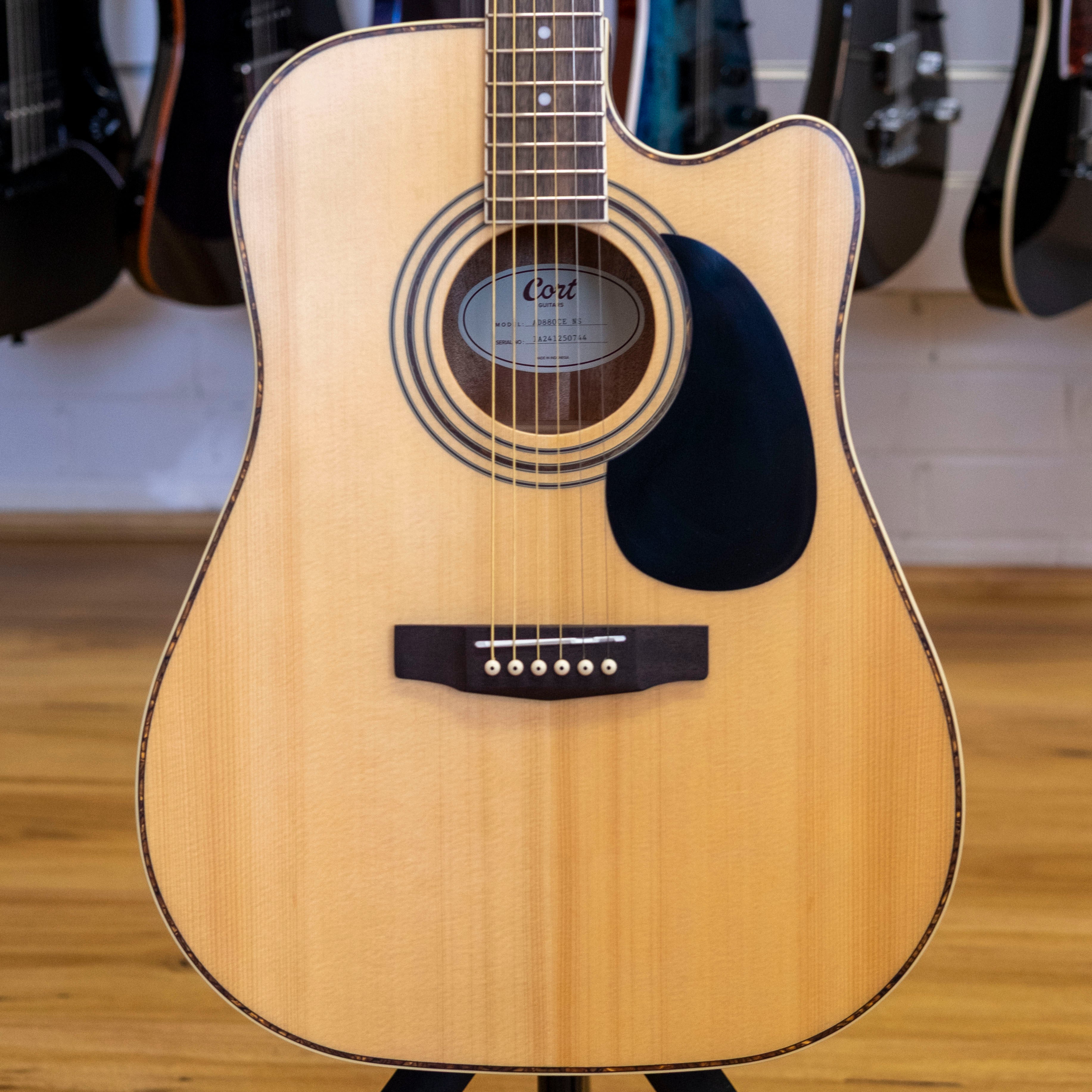 Cort AD880CE Standard Series Dreadnought Acoustic Electric Guitar (Natural Satin)