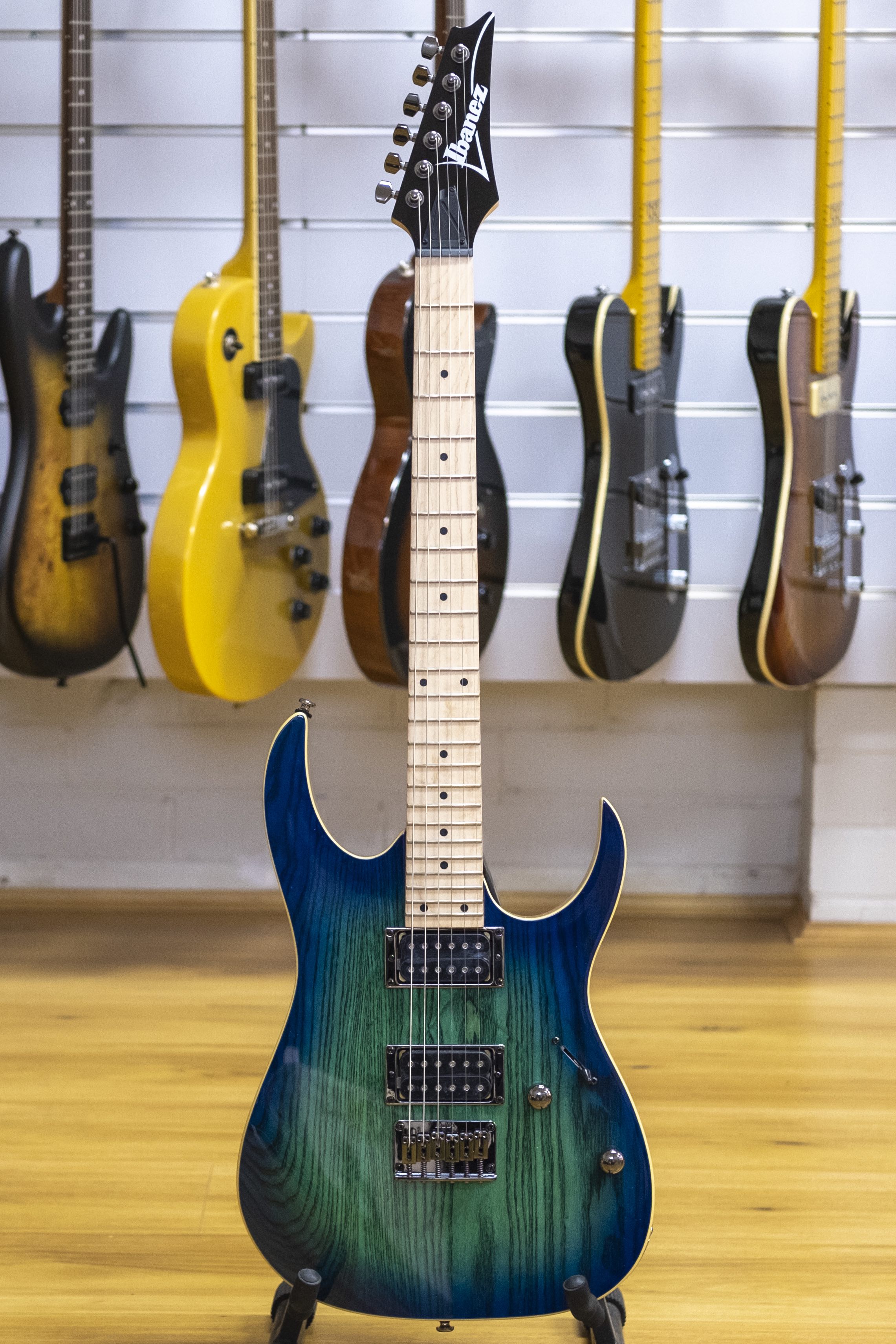 Ibanez rg421ahm blue on sale moon burst