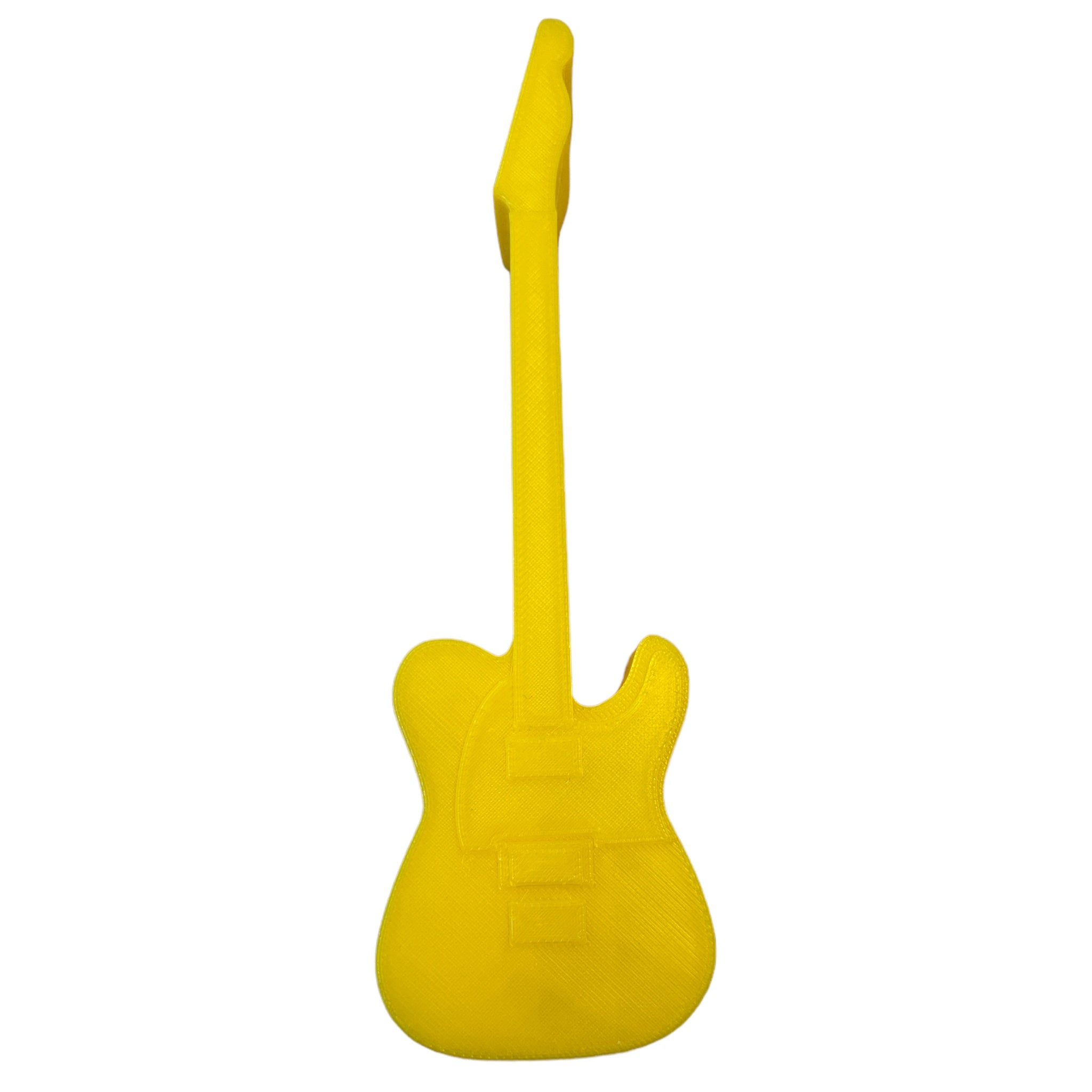 3D Printed Telecaster Pick Holder (Yellow)