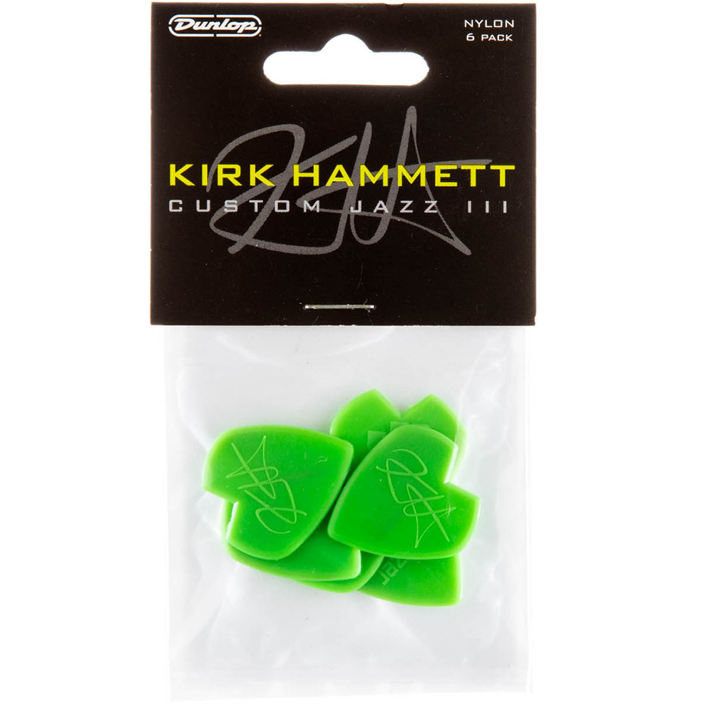 Jim Dunlop Kirk Hammett Nylon Custom Jazz III Guitar Picks (6-Pack)