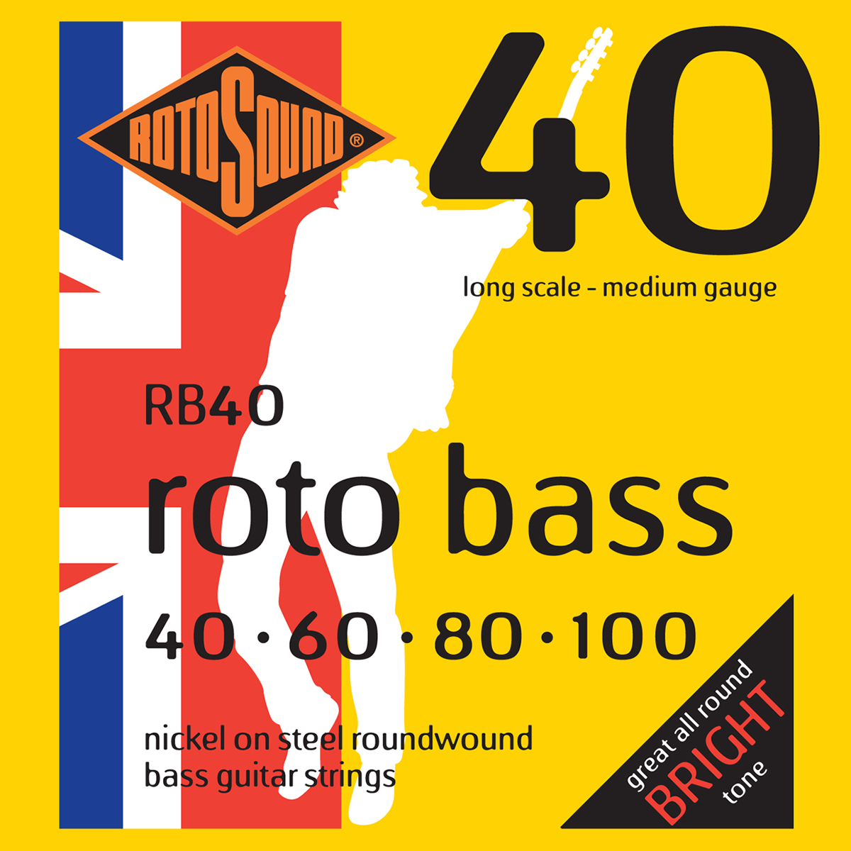 Rotosound RB40 Roto Bass Bass Guitar Strings (40/100)