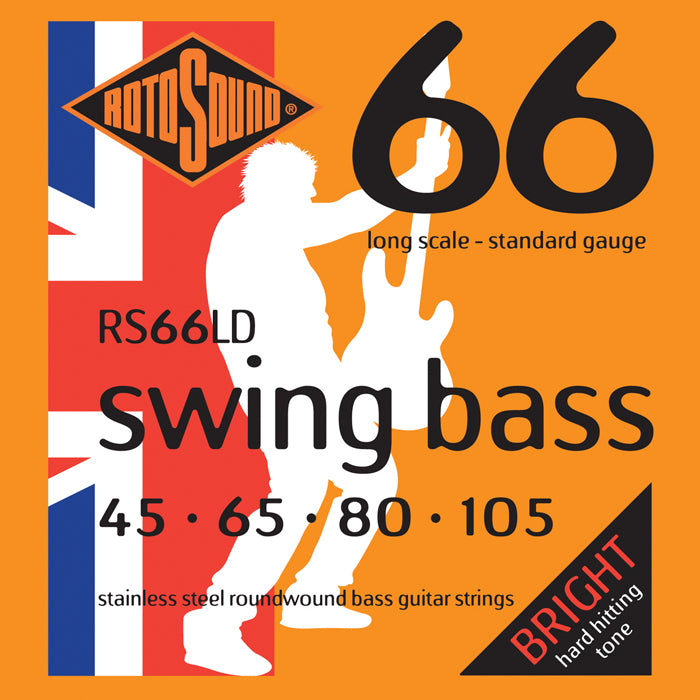 Rotosound RS66LD Swing Bass Stainless Steel Bass Guitar Strings (45/105)